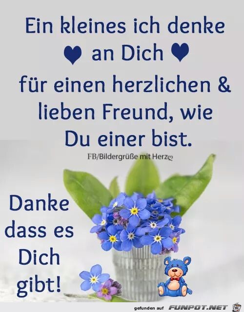 Ein kleines ich denk an dich. Ein kleines ich denk an dich.