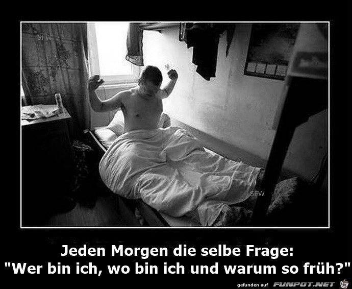 Jeden Morgen die selbe Frage... Jeden Morgen die selbe Frage...