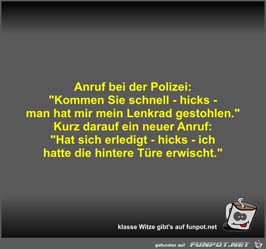 Anruf bei der Polizei Anruf bei der Polizei