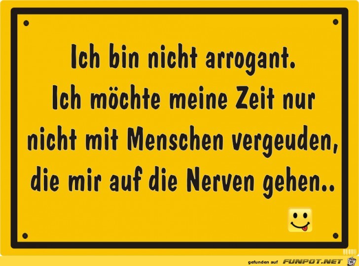 Schild-arrogant