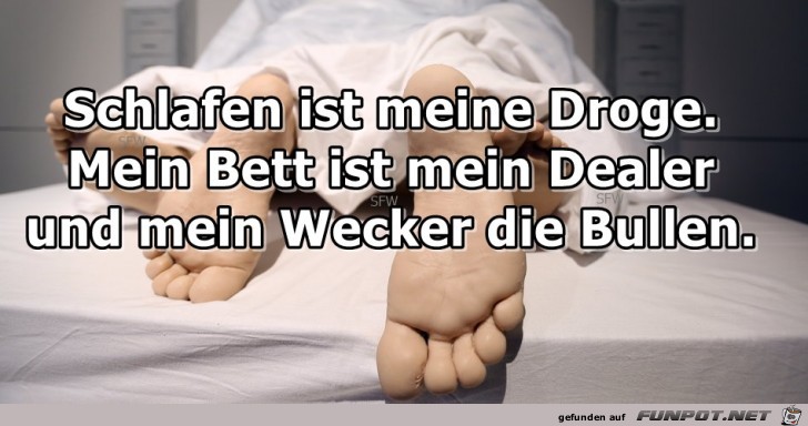 Schlafen ist meine Droge