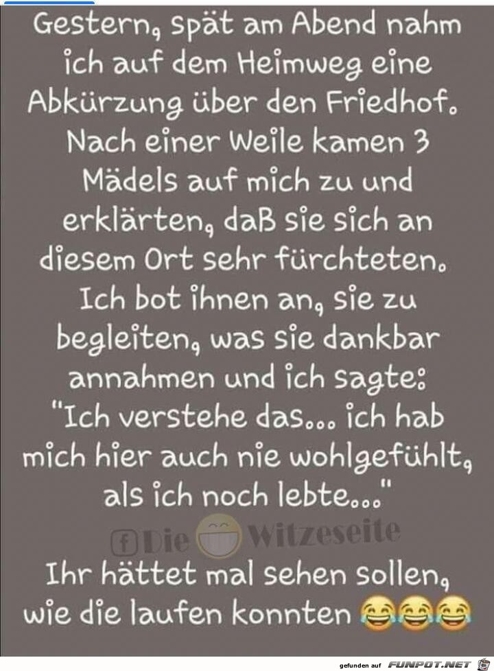 Abkürzung über den Friedhof Abkürzung über den Friedhof