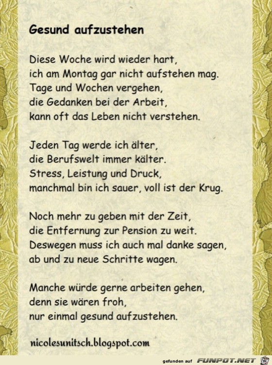Gesund aufzustehen Gesund aufzustehen