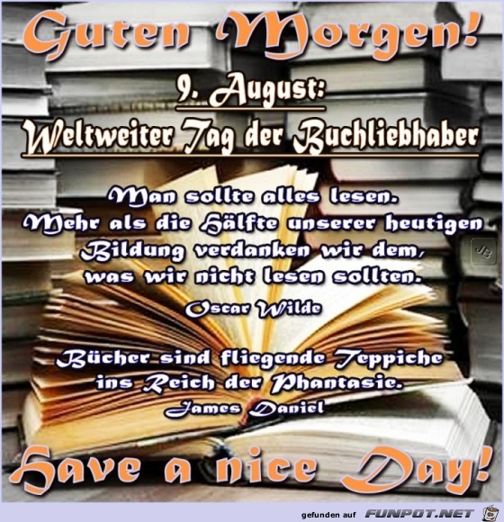 Tag der Buchliebhaber Tag der Buchliebhaber