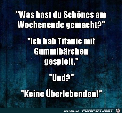 Titanic mit Gummibärchen Titanic mit Gummibärchen