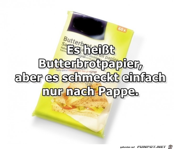 Butterbrotpapier Butterbrotpapier