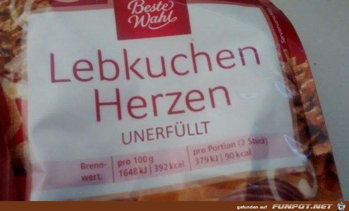 Arme Lebkuchen-Herzen