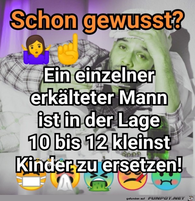 Ein einzelner erkälteter Mann... Ein einzelner erkälteter Mann...