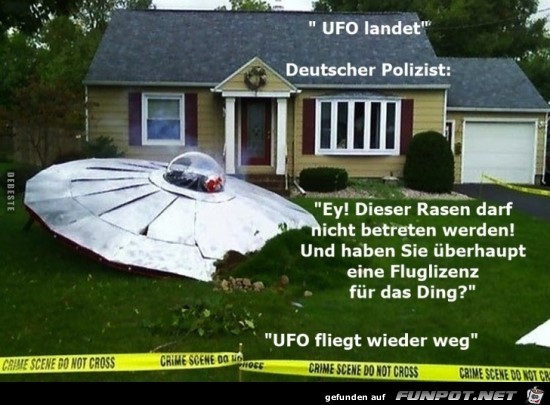 ufo gelandet