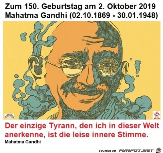 150. Geburtstag Gandhi 150. Geburtstag Gandhi