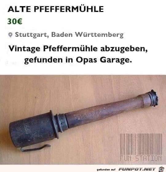 Vintage Pfeffermühle abzugeben Vintage Pfeffermühle abzugeben