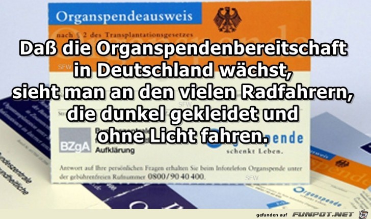 Organspendenbereitschaft Organspendenbereitschaft