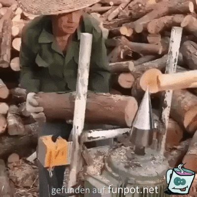 Holz spalten Holz spalten