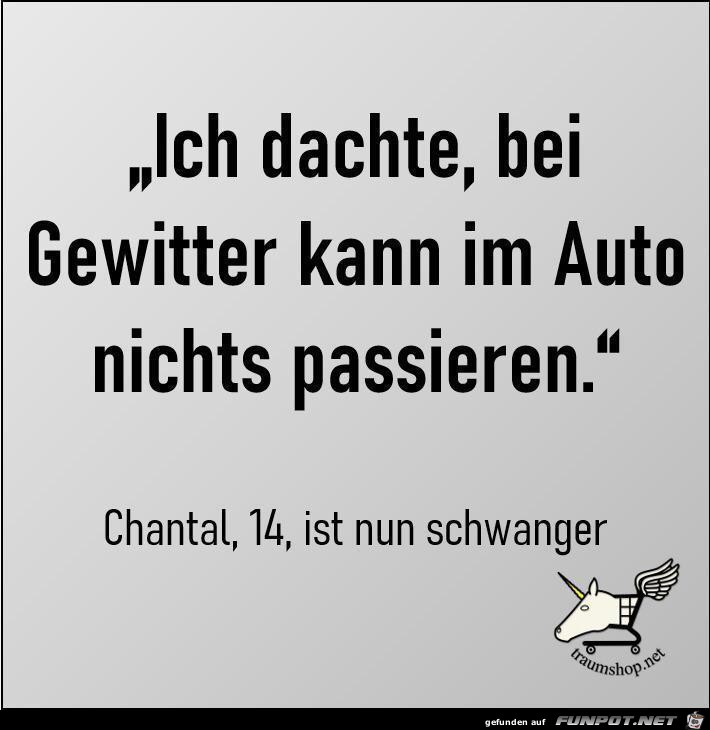 Ich dachte, bei Gewitter kann im Auto nichts passieren Ich dachte, bei Gewitter kann im Auto nichts passieren