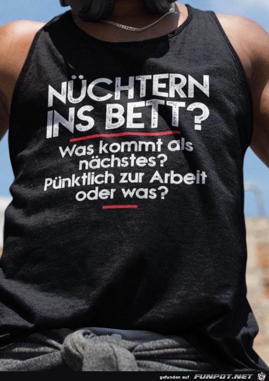 Nüchtern ins Bett Nüchtern ins Bett