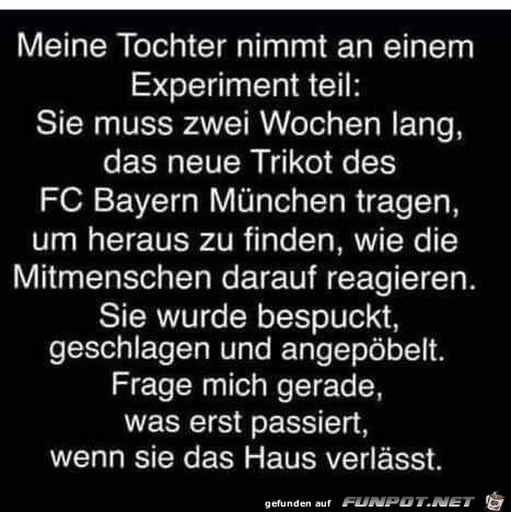 Meine Tochter nimmt an einem Experiment... Meine Tochter nimmt an einem Experiment...