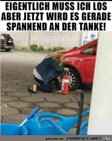 Erlebnis an der Tankstelle