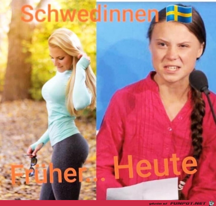 Schwedinnen Frueher und Heute