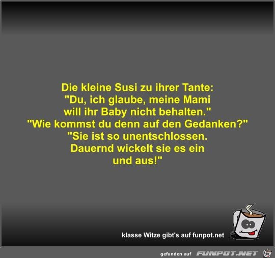 Die kleine Susi zu ihrer Tante Die kleine Susi zu ihrer Tante