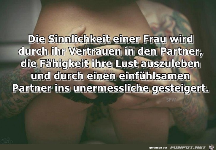 Die Sinnlichkeit einer Frau