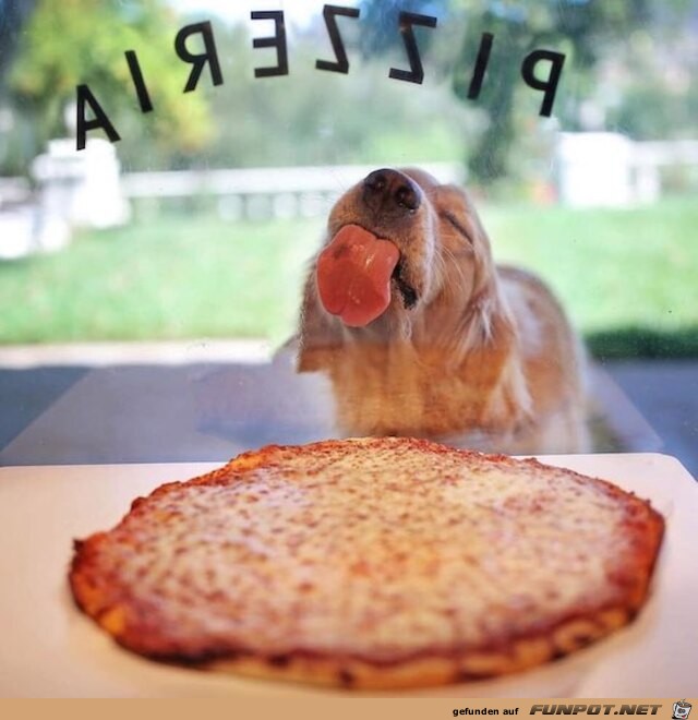 Er liebt Pizza