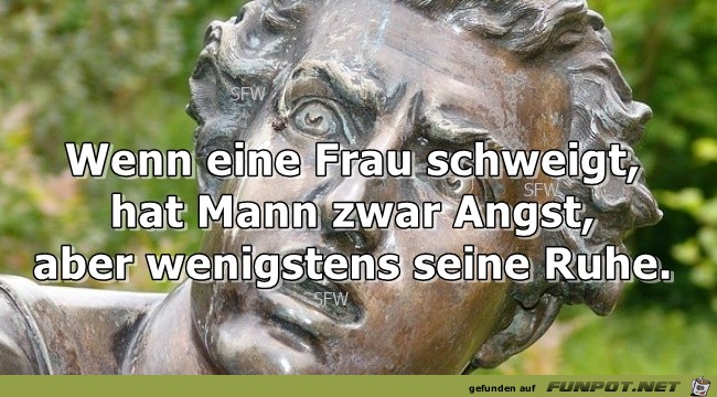 eine Frau schweigt