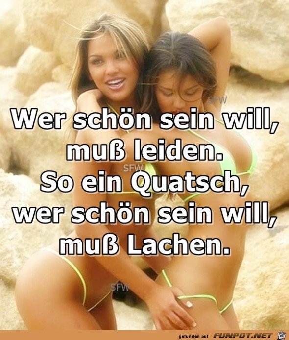 Wer schoen sein