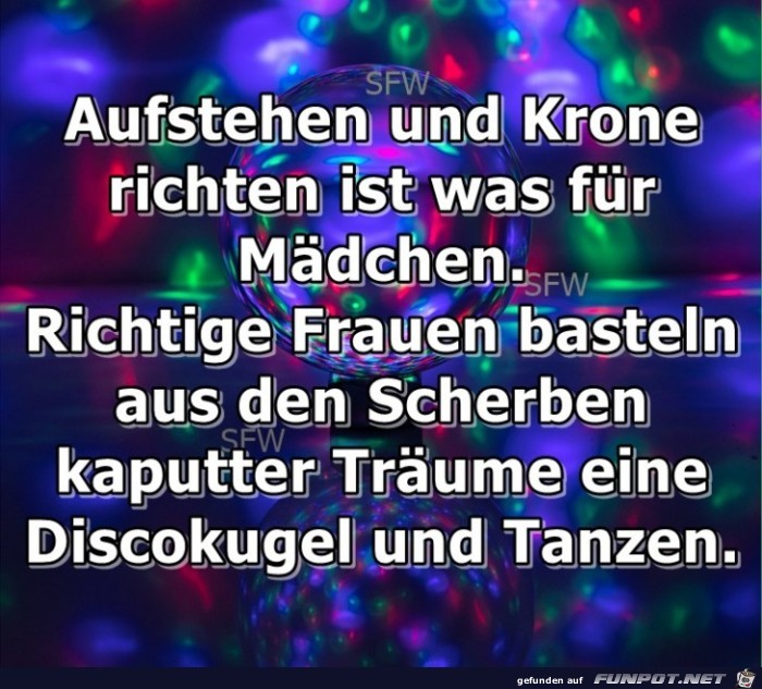 Aufstehen und Krone