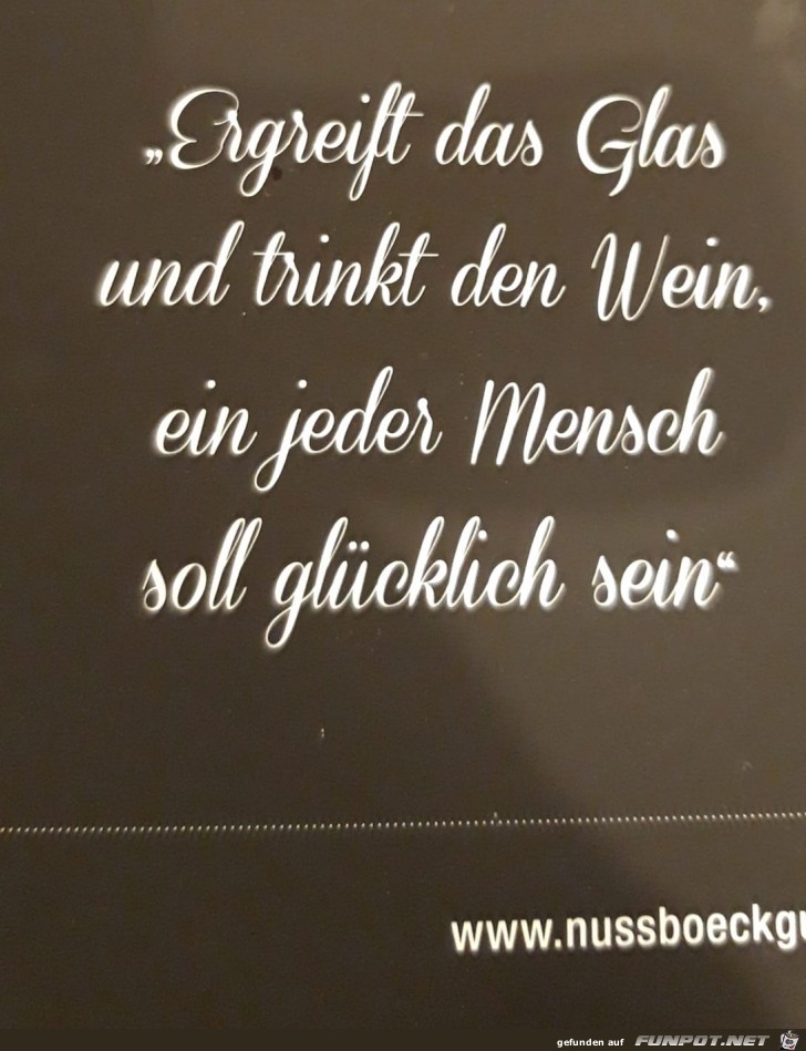 ergreift das glas