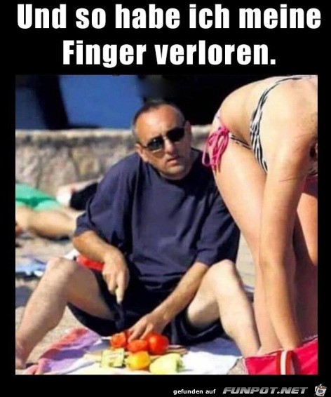 Finger in Gefahr