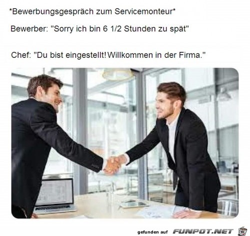 Sie haben den Job Sie haben den Job
