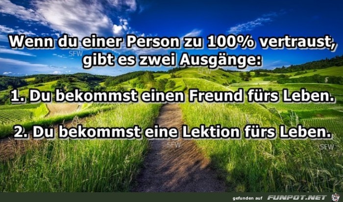 Wenn du einer Person