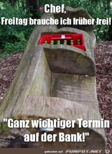 Termin auf der Bank Termin auf der Bank