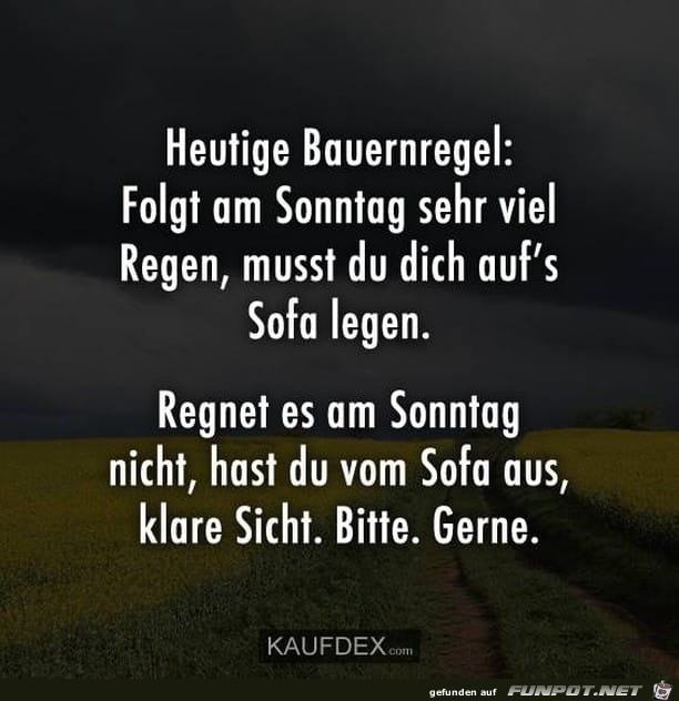 Bauernregel Bauernregel