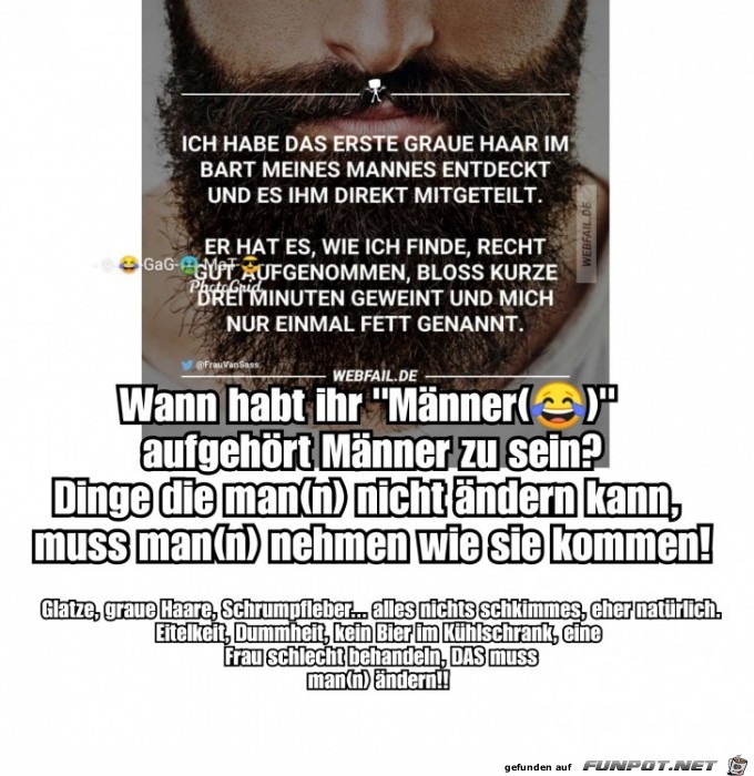 Ich habe das erste graue Haar... Ich habe das erste graue Haar...