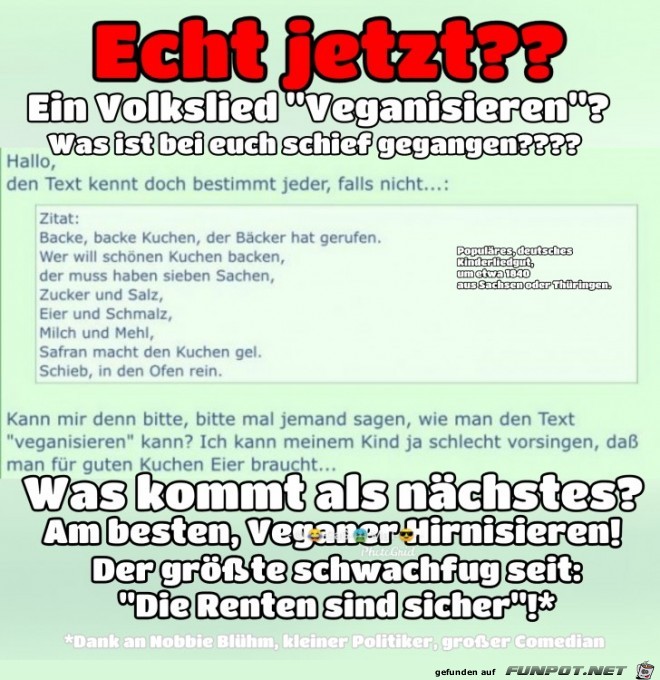 Veganis.... watt fuern schei ss Veganis.... watt fuern schei ss