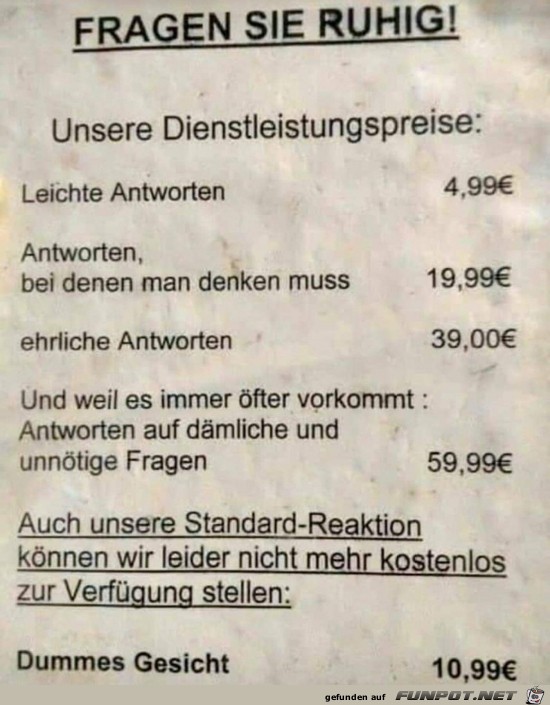 Gesalzene Preise