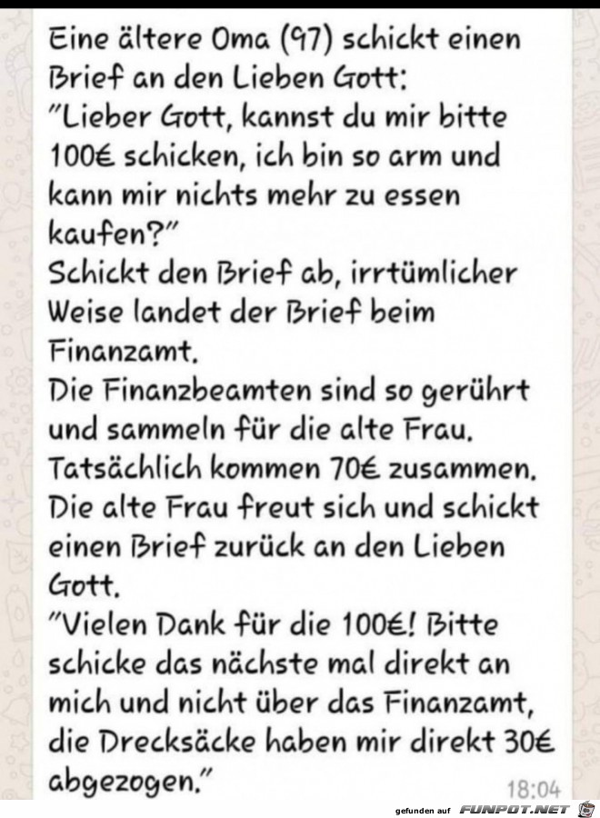 Brief an Gott