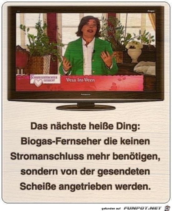 Biogas-Fernseher Biogas-Fernseher