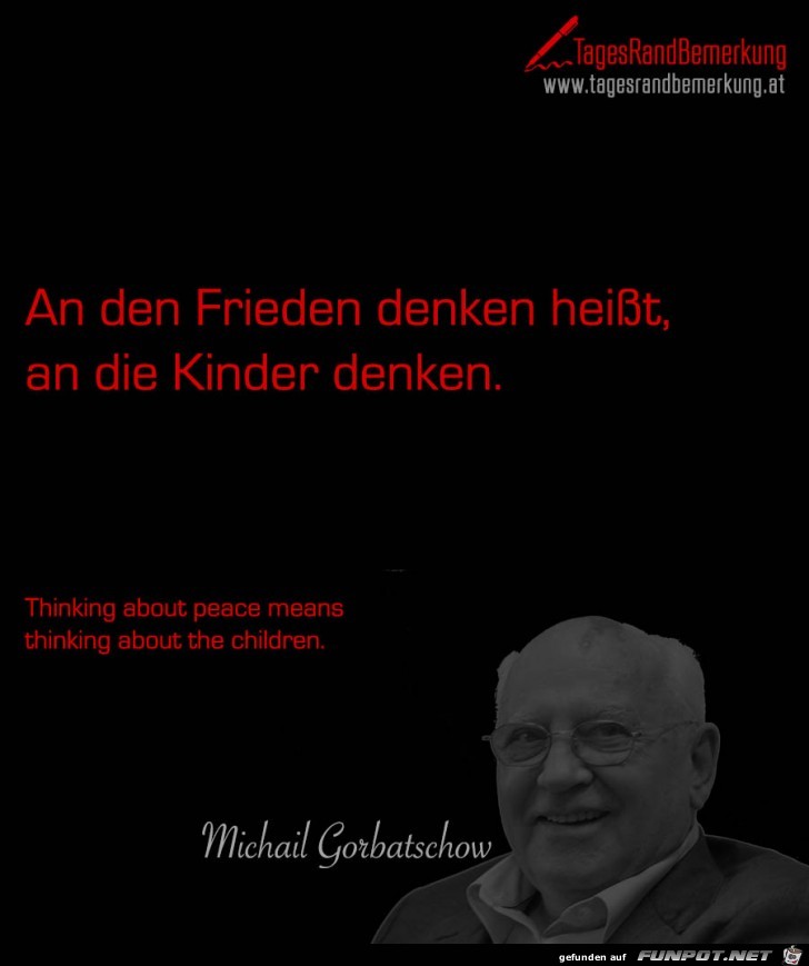 an den Frieden denken