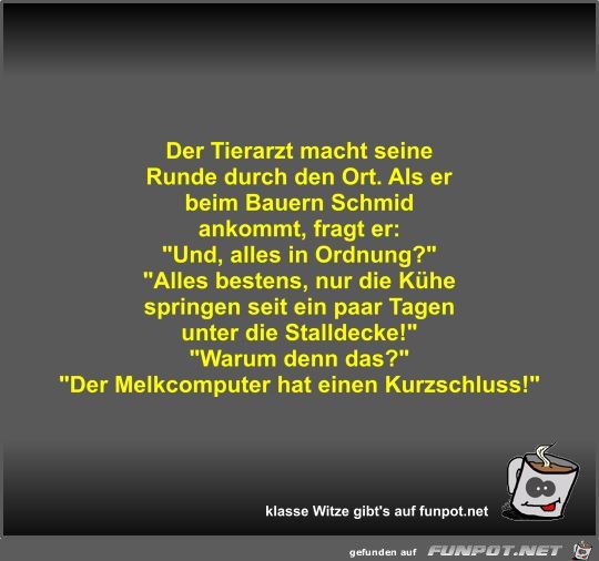 Der Tierarzt macht seine Runde durch den Ort Der Tierarzt macht seine Runde durch den Ort