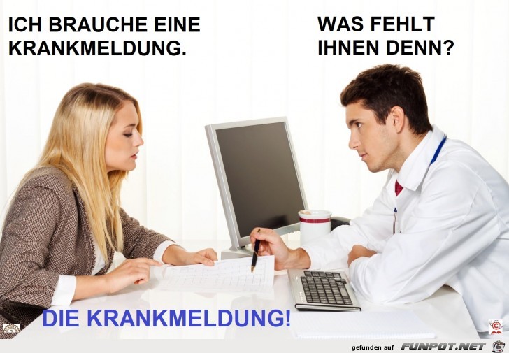 Krankmeldung