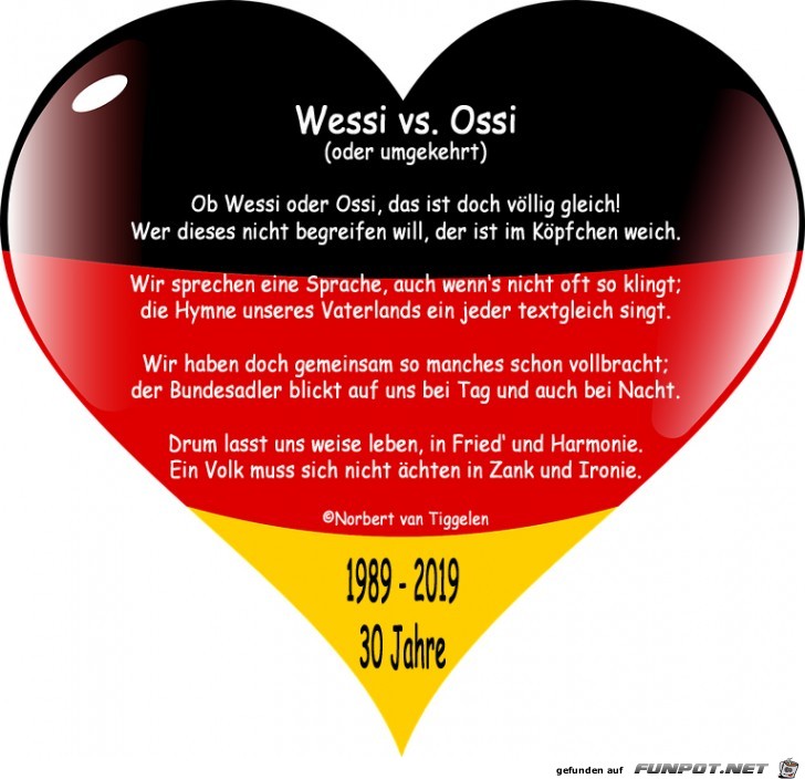 Wessi - Ossi 30 Jahre Mauerfall Wessi - Ossi 30 Jahre Mauerfall