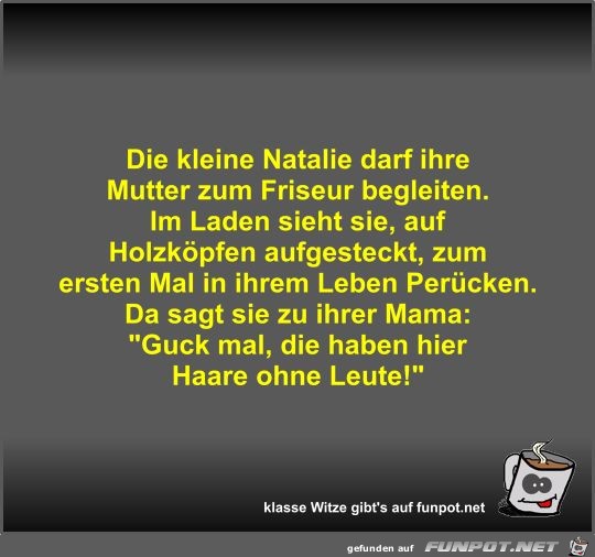 Die kleine Natalie darf ihre Mutter zum Friseur begleiten Die kleine Natalie darf ihre Mutter zum Friseur begleiten