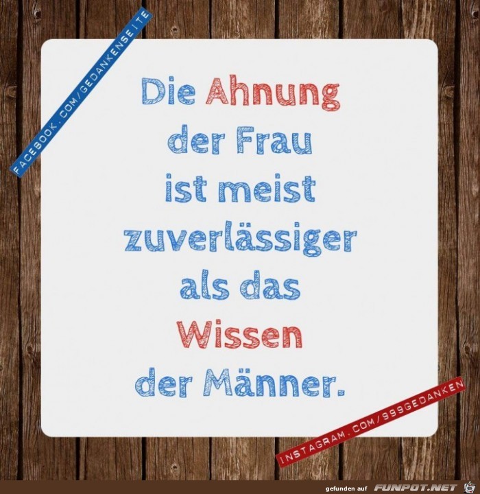 die Ahnung der Frau die Ahnung der Frau