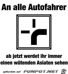 An alle Autofahrer