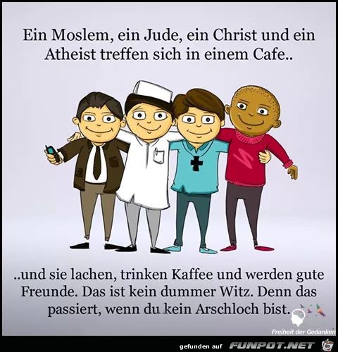 ein moslem ein Jude ein christ