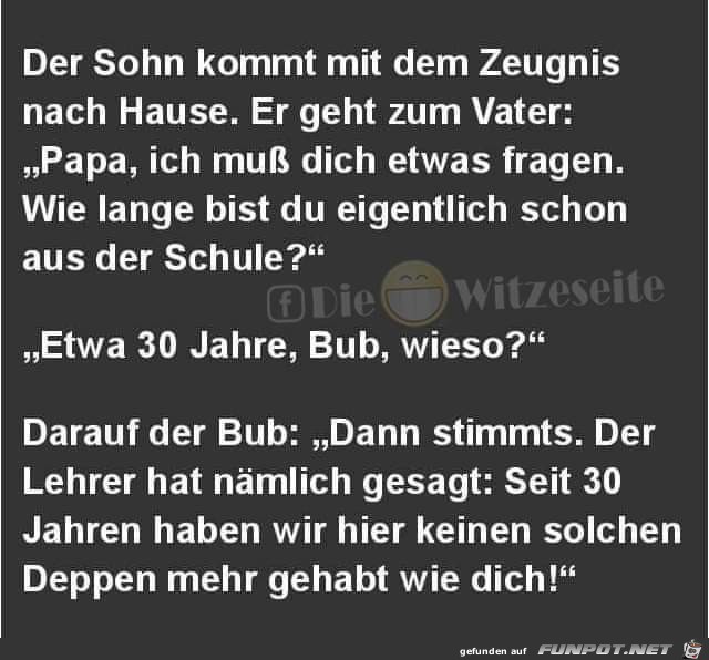 Kind kommt mit Zeugnis nach Hause Kind kommt mit Zeugnis nach Hause