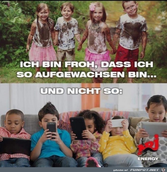 Kinder damals und heute