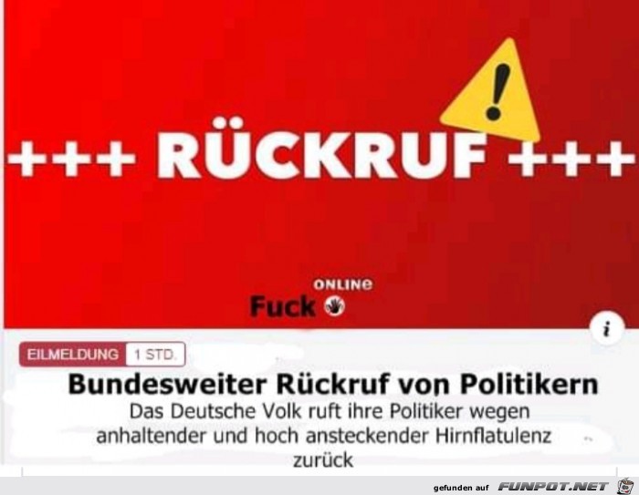 Rueckruf Rueckruf